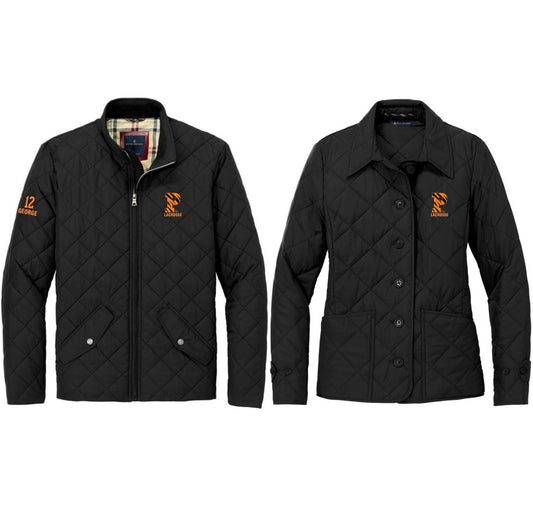 Princeton Lacrosse Brooks Brothers Quilted Jacket- Deep Black