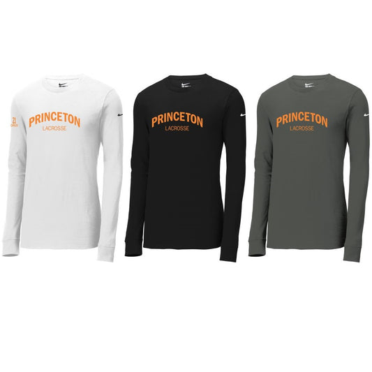 Princeton Lacrosse Nike Men's and Ladies Long Sleeve Cotton/Poly Tee